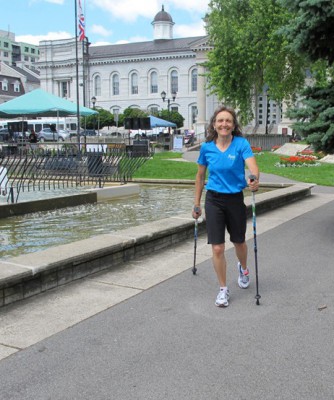 Kari on her poling walk.